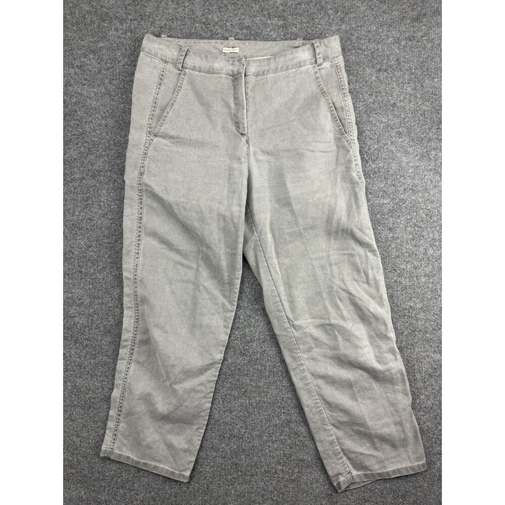Annette Gortz Pants Womens‎ 38 Gray Linen Blend Relaxed Straight Leg Germany EU
